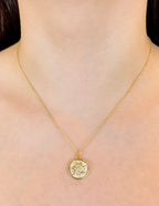 Cadena medalla sol perla