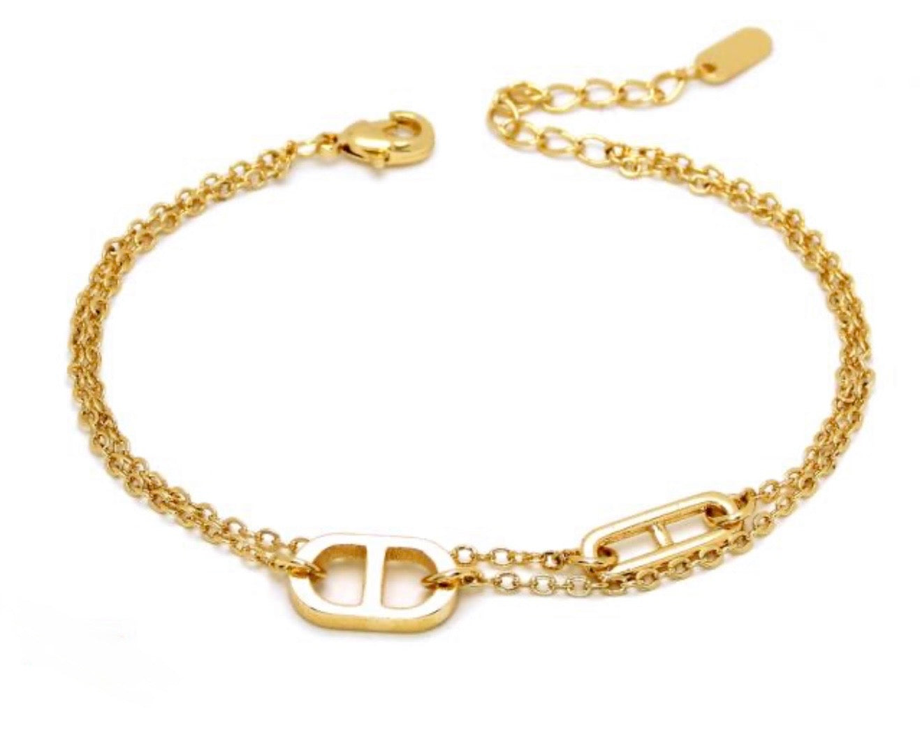 Pulsera CD oro laminado ajustable