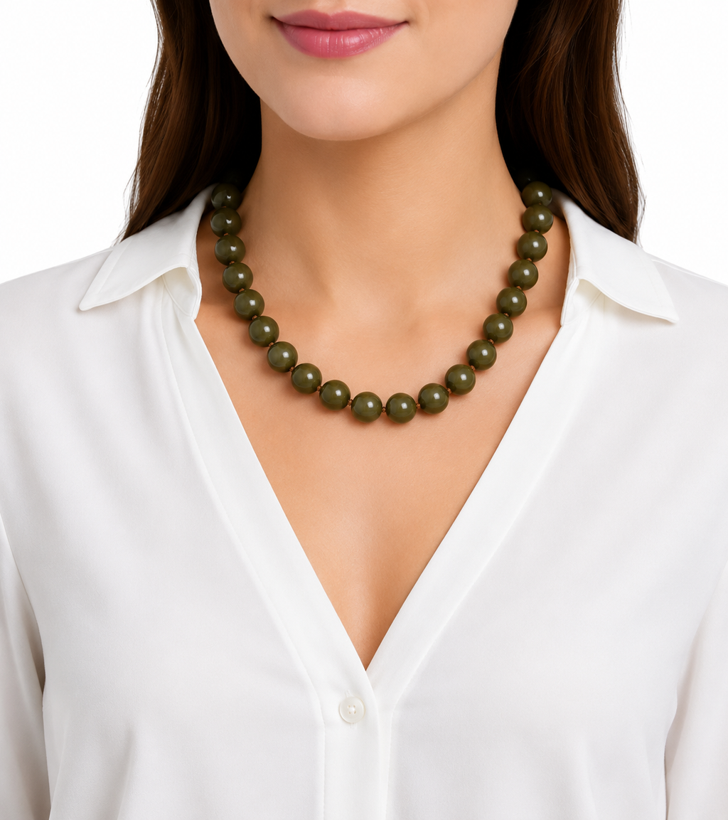 Collar Ginebra verde olivo