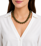 Collar Ginebra verde olivo