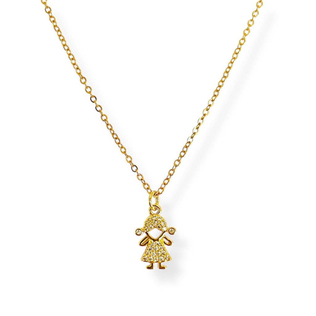 Cadena niña zirconia