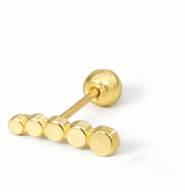 Piercing semaforo liso oro