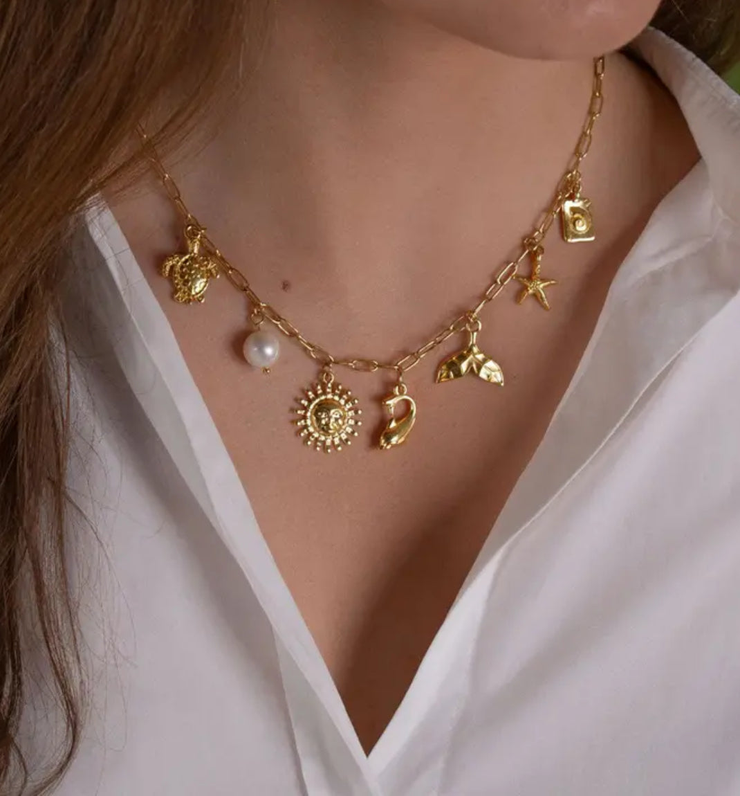 Isabella Charm Bar Necklace