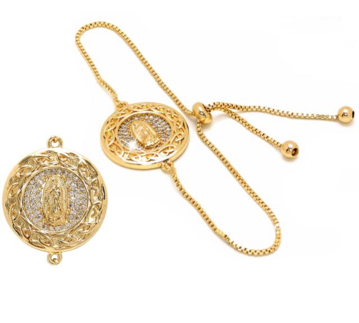 Pulsera virgen zirc ajustable