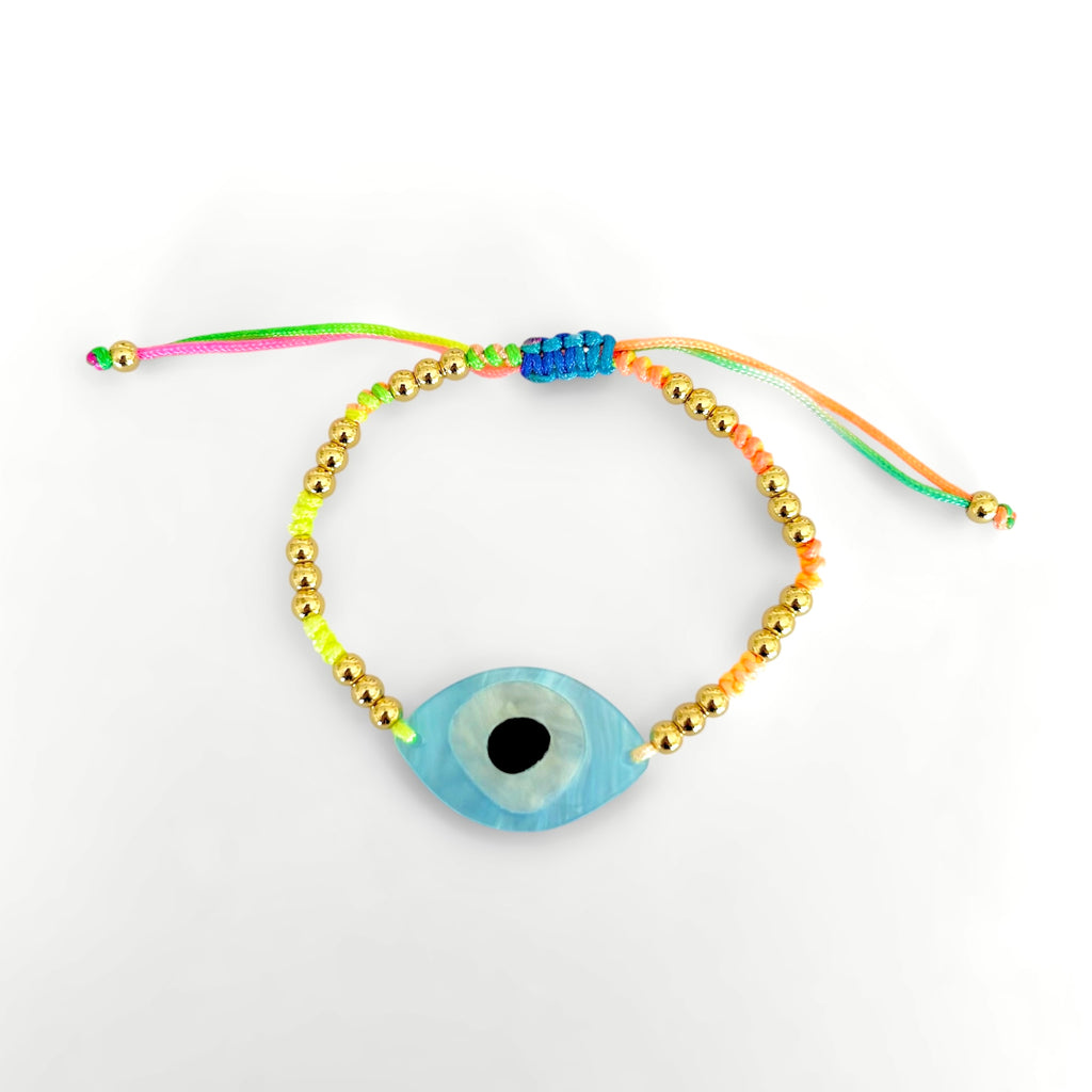 Rainbow blue Eye bracelet