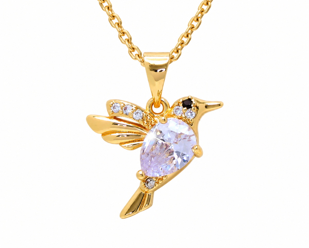 Collar colibrí Cubic zirc