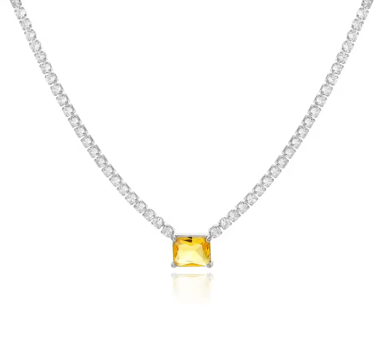 Collar zirconia ambar