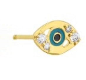 Piercing ojo turquesa circ Oro10K