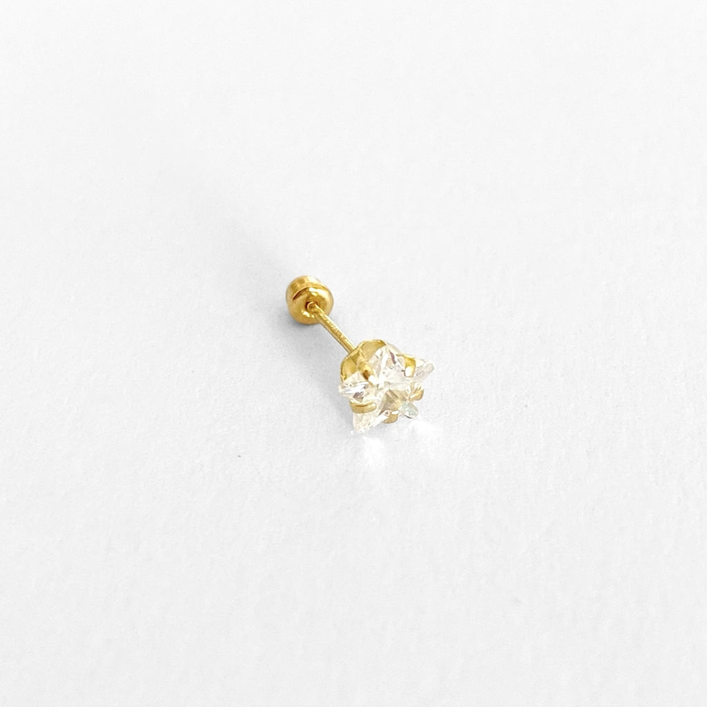 Piercing estrella zirc oro 10K