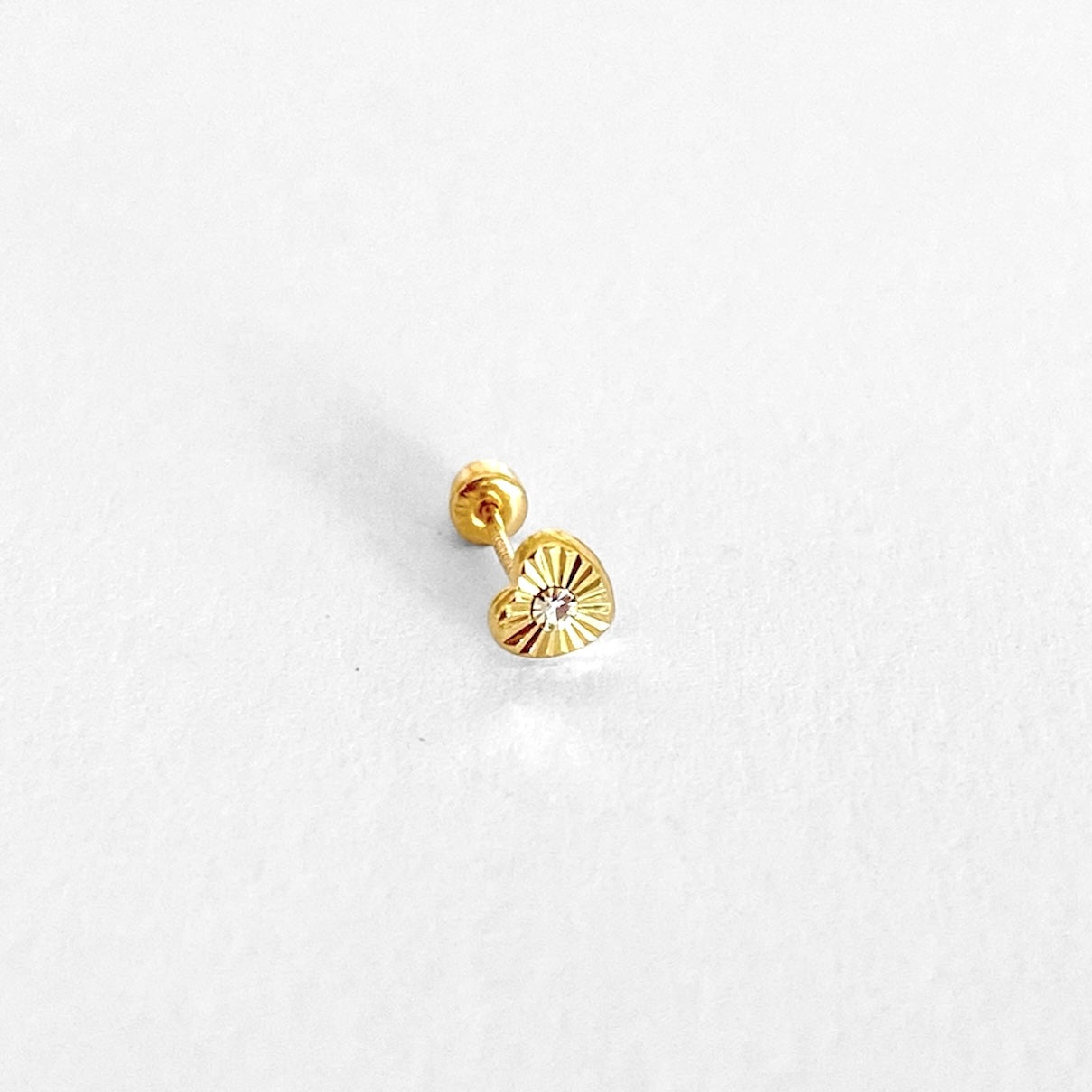 Piercing corazón zirconia oro10k