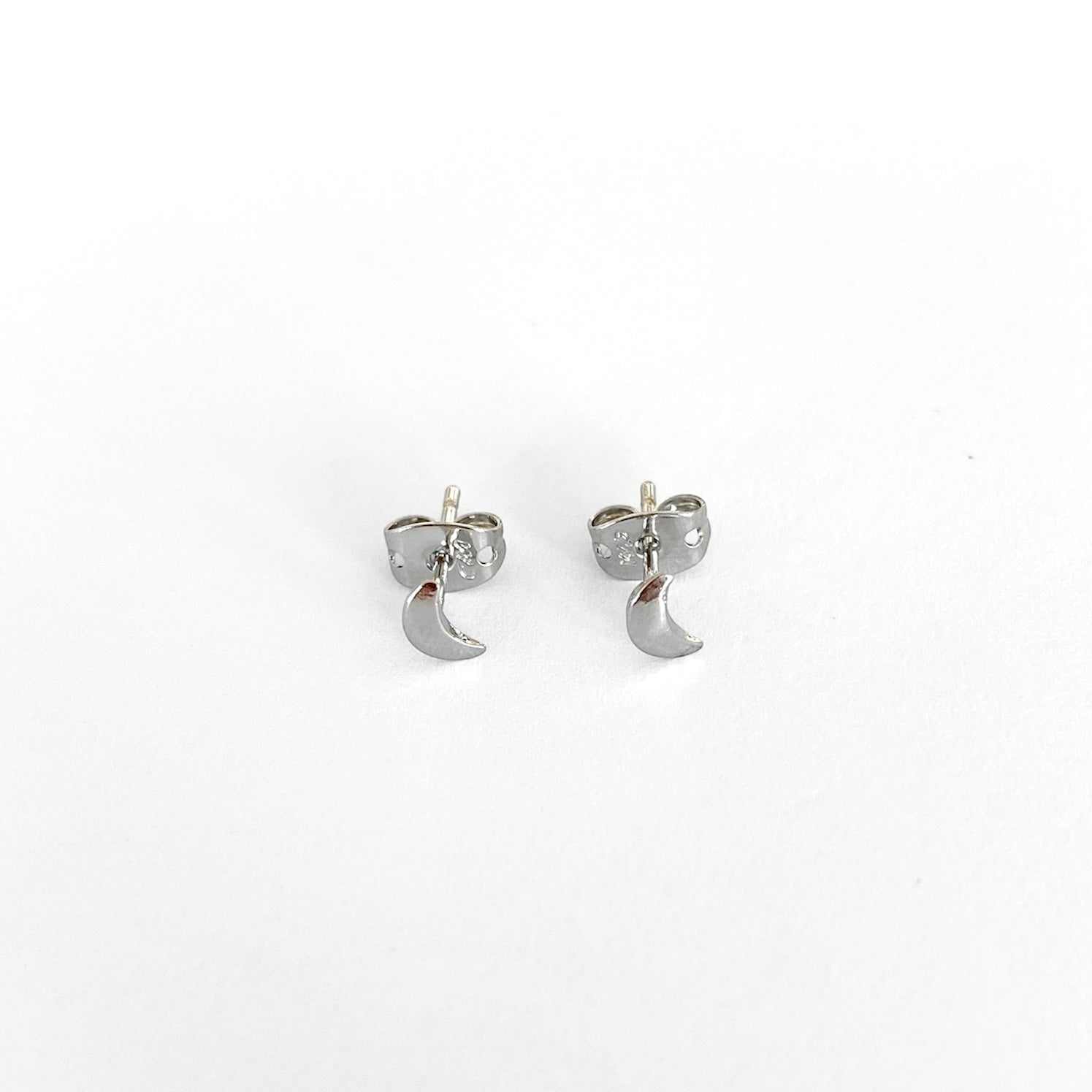 Broqueles plata mini luna