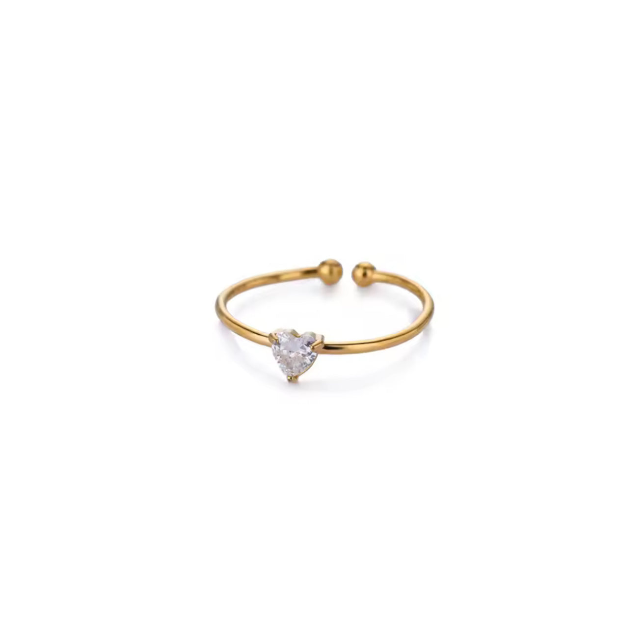 Anillo corazón ajustable