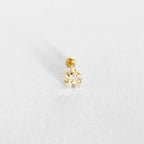 Piercing estrella zirc oro 10K