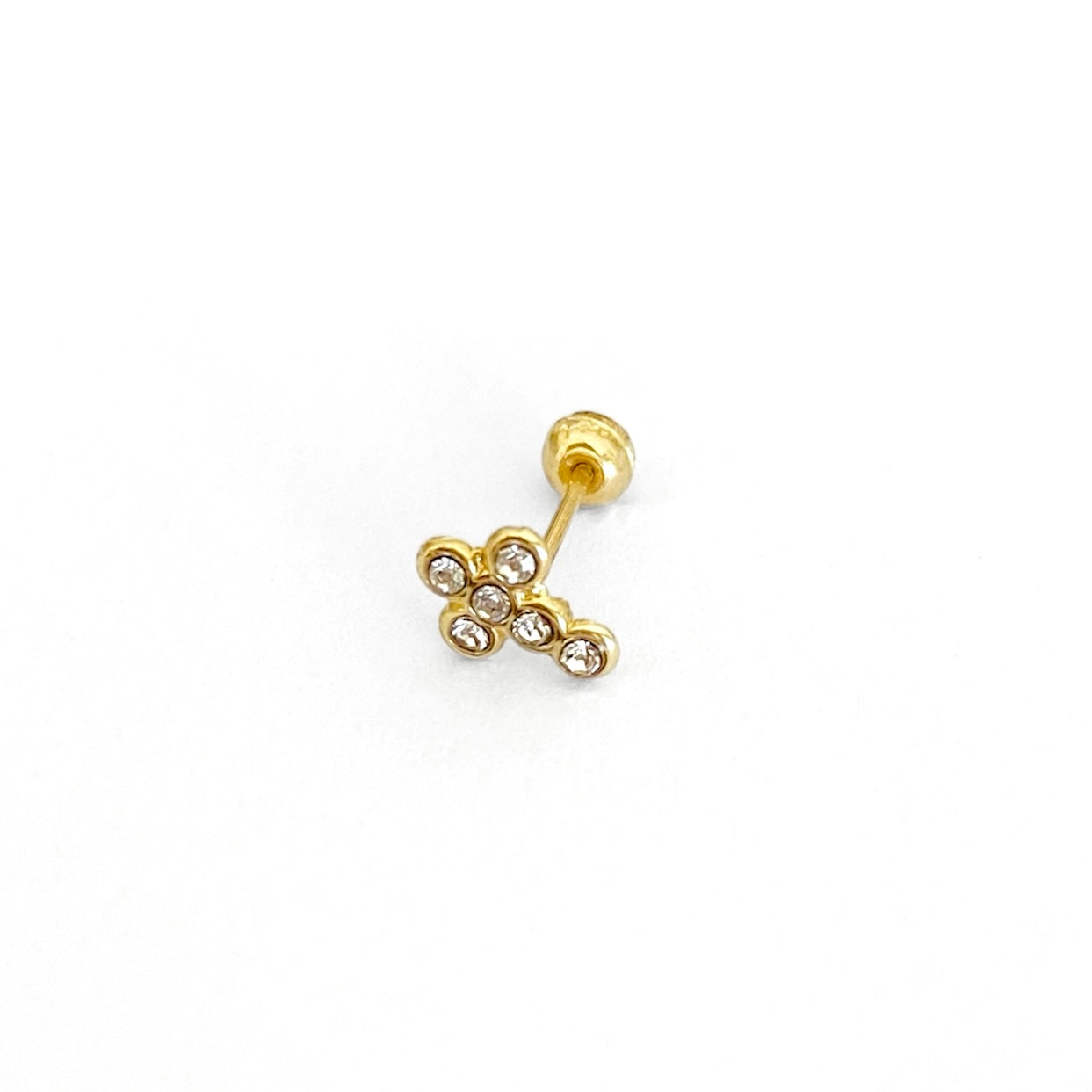 Piercing Cruz zirc oro10K