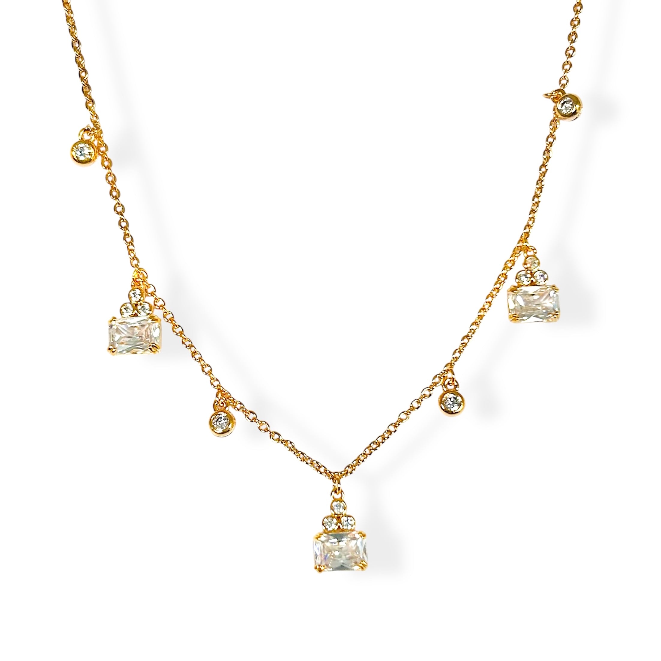 Choker zirconias colgantes