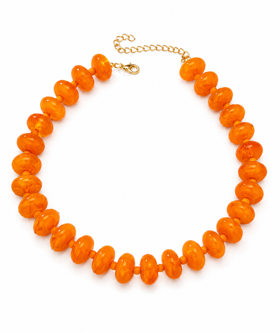 Collar bolas naranja