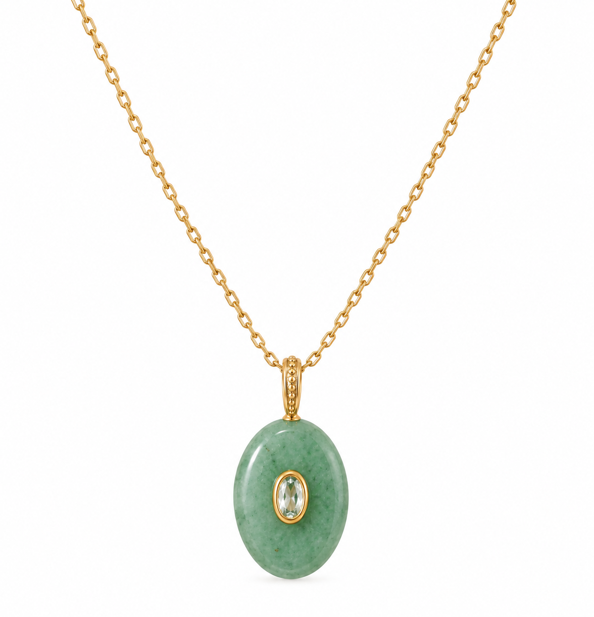 Green stone necklace
