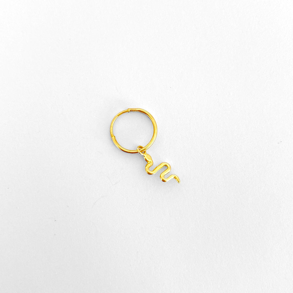 Piercing arracada serpiente oro 10k