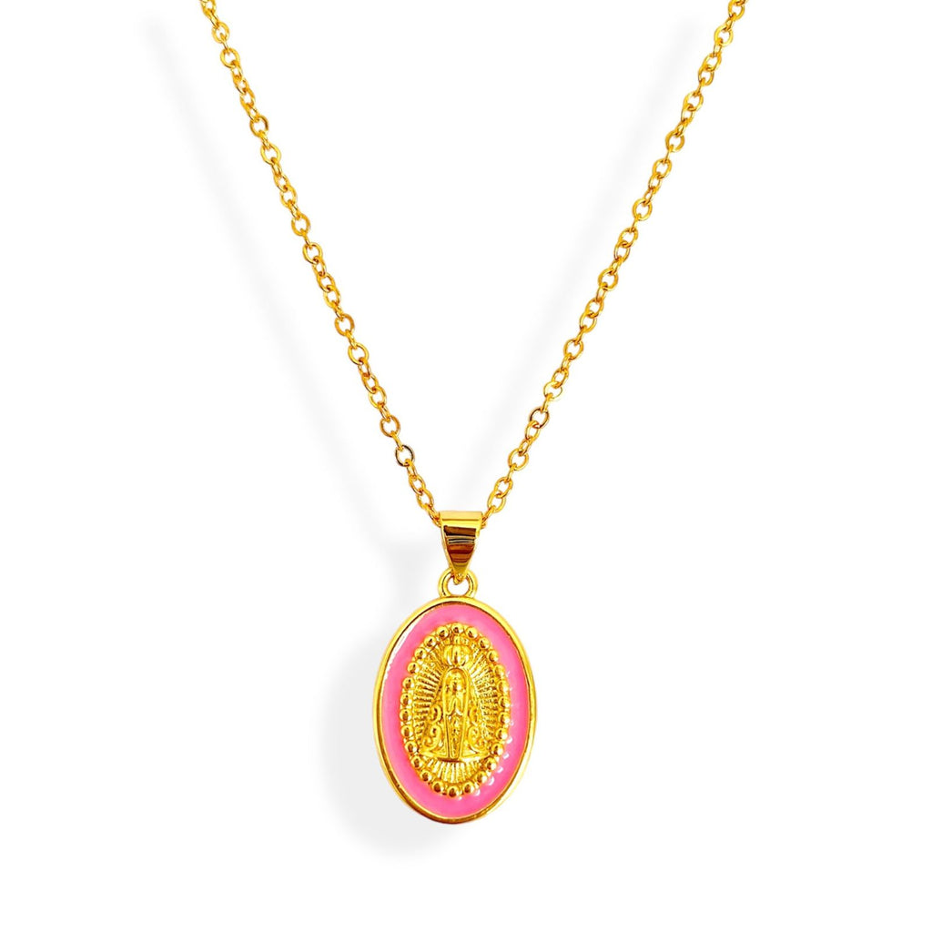 Cadena Virgen rosa