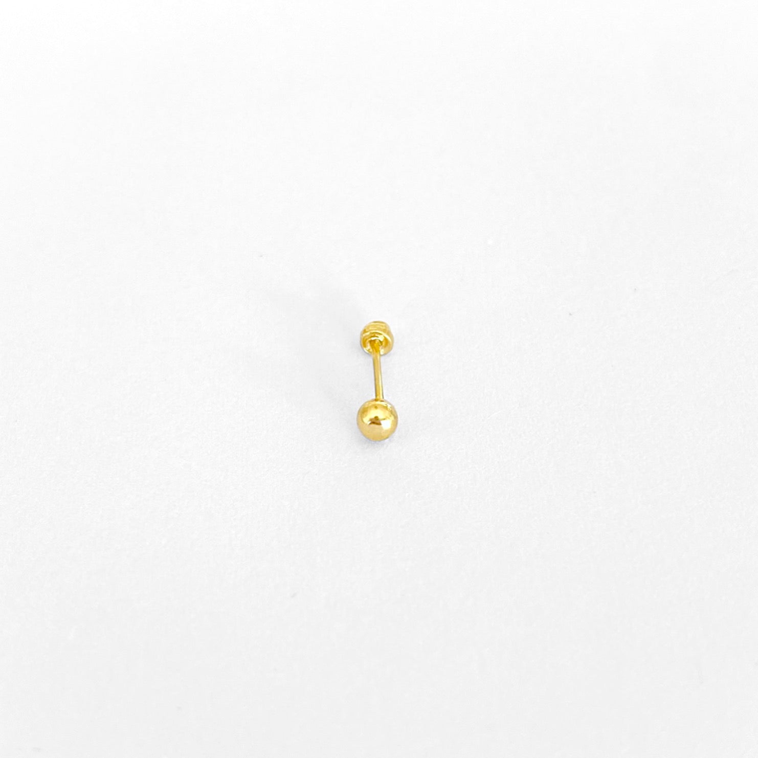 Piercing bola dorada oro 10k