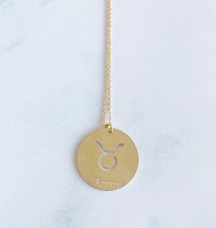 Cadena signo zodiacal medalla