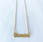 Cadena signo zodiacal gotico