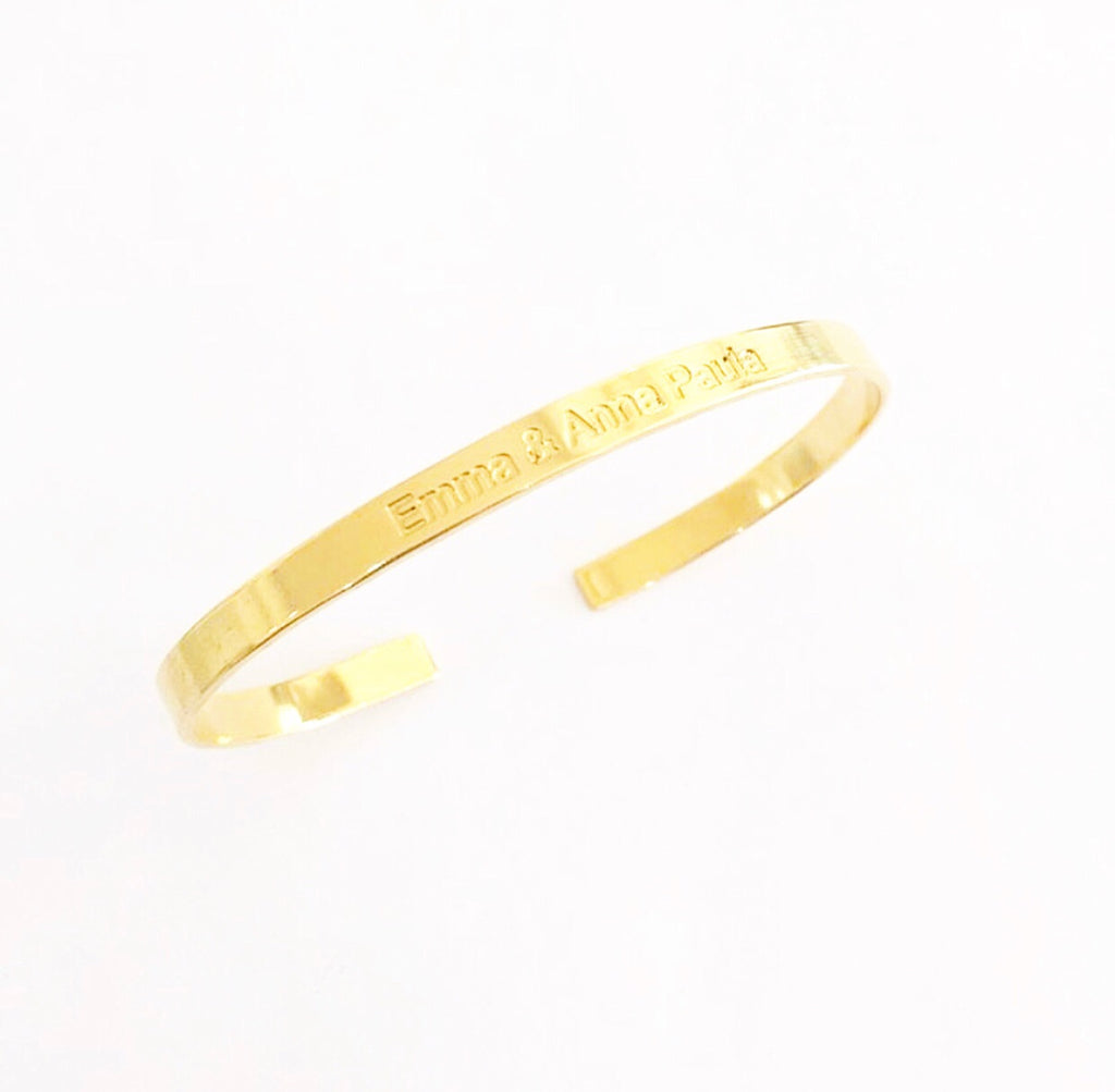 Pulsera Brazalete dorado personalizado