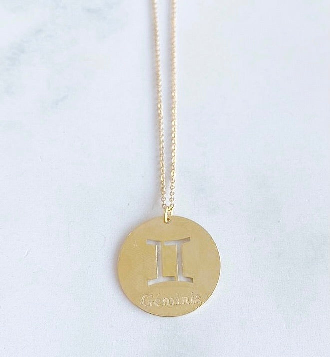 Cadena signo zodiacal medalla