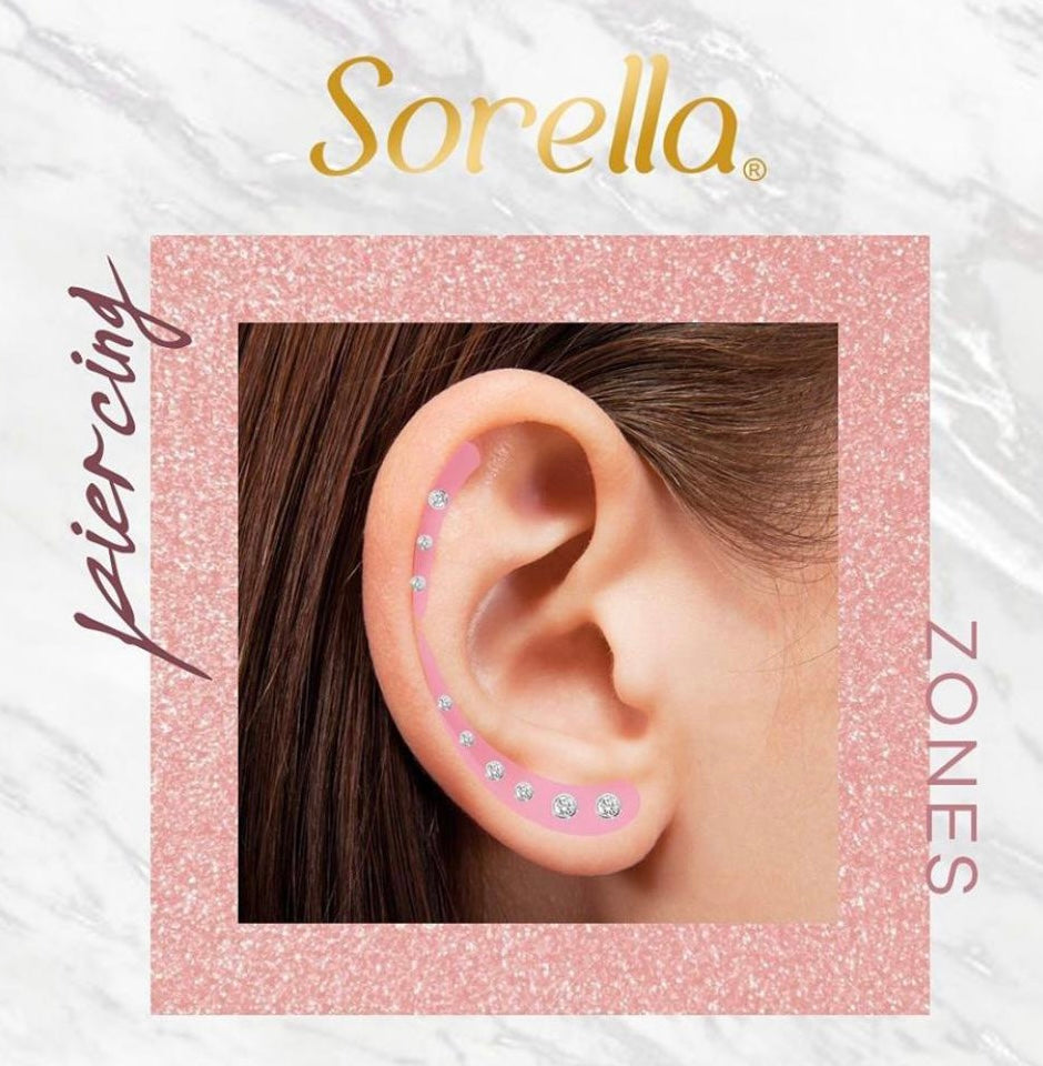 Perforación oro zirconia 14k