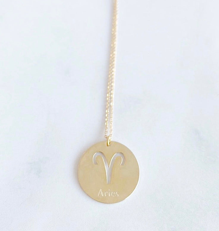 Cadena signo zodiacal medalla