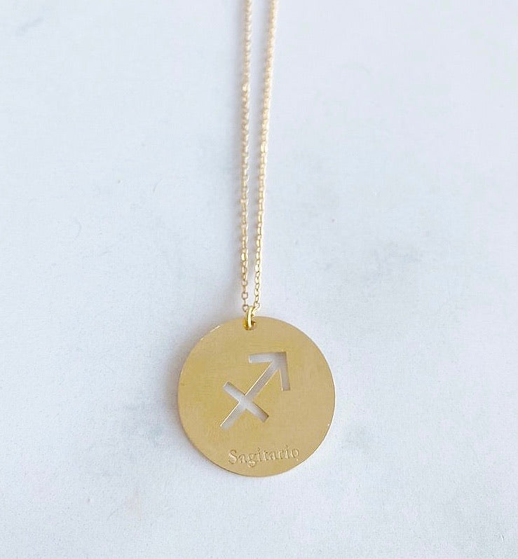 Cadena signo zodiacal medalla