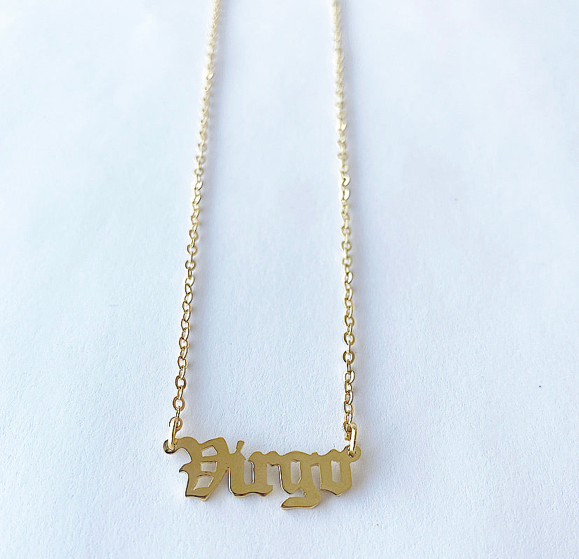 Cadena signo zodiacal gotico