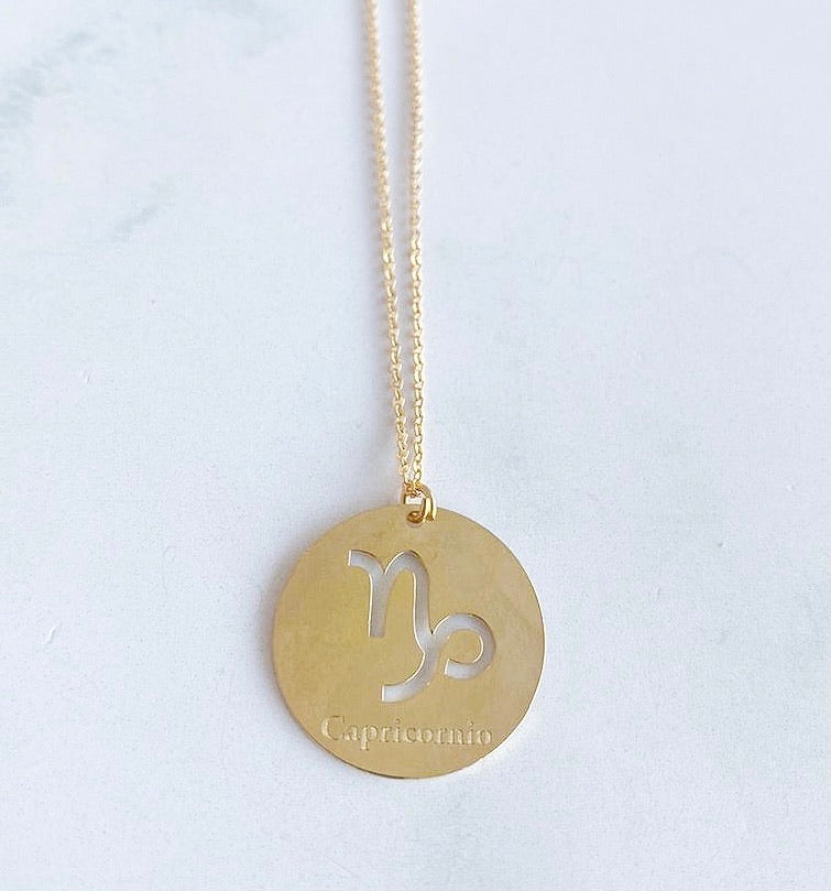 Cadena signo zodiacal medalla