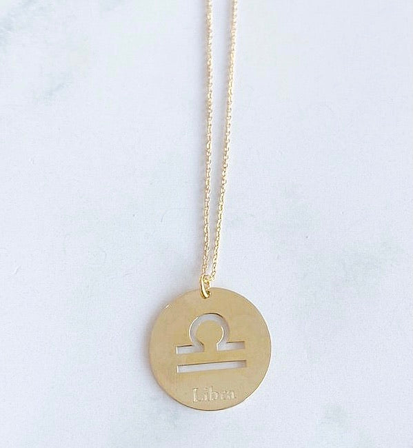 Cadena signo zodiacal medalla