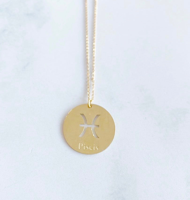 Cadena signo zodiacal medalla