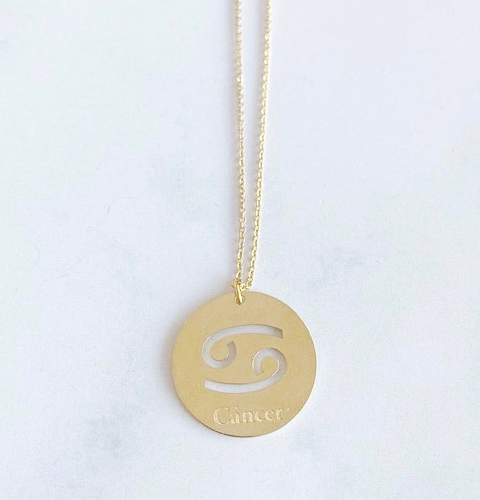 Cadena signo zodiacal medalla